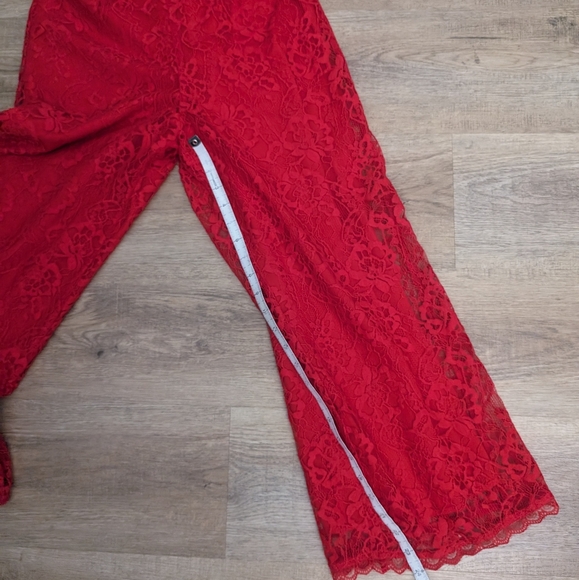 Lovers + Friends NWT Red Kenneth Lace Jumpsuit - Picture 14 of 16